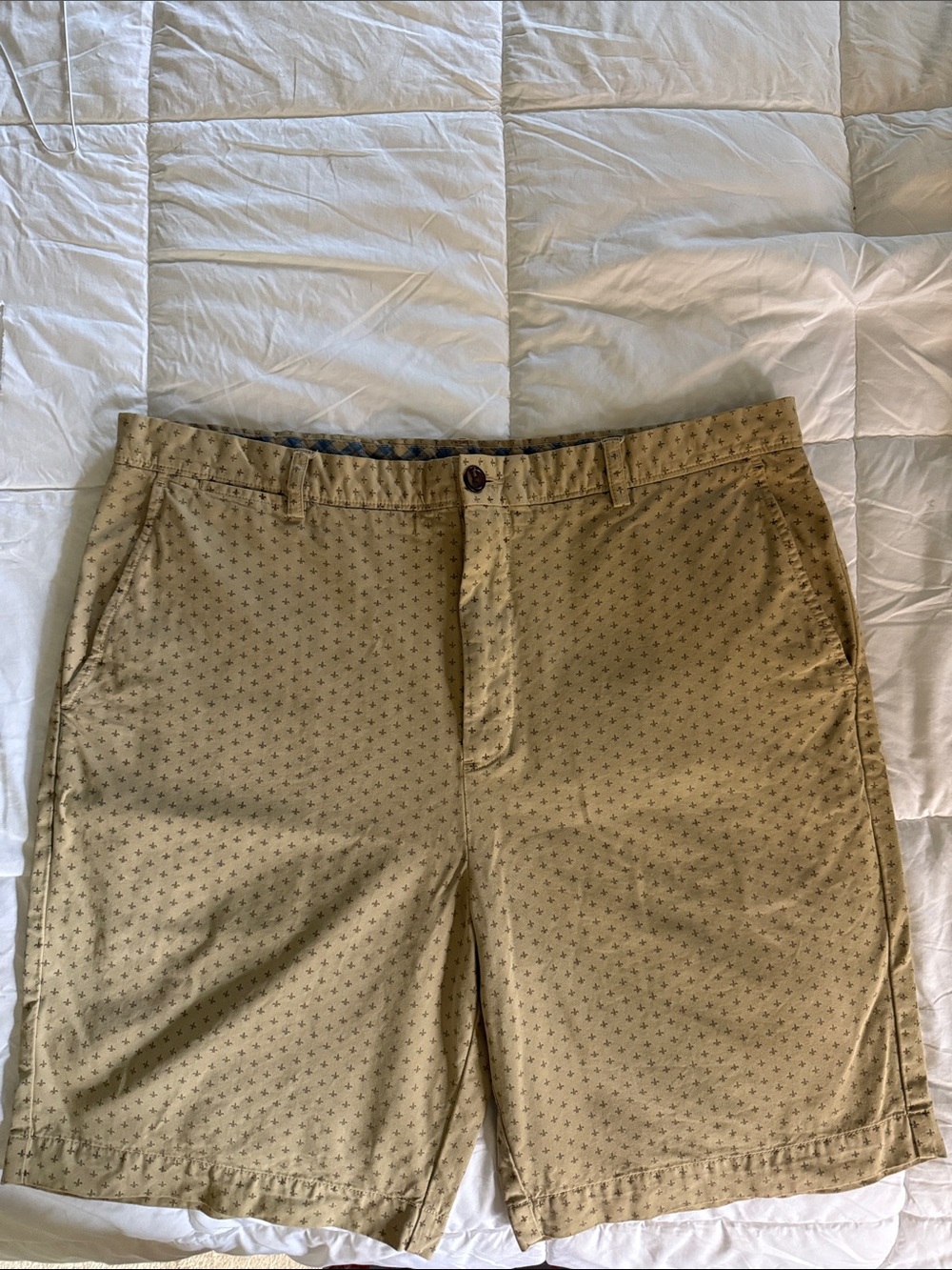 Johnston & Murphy Tan Microprint Chino Shorts